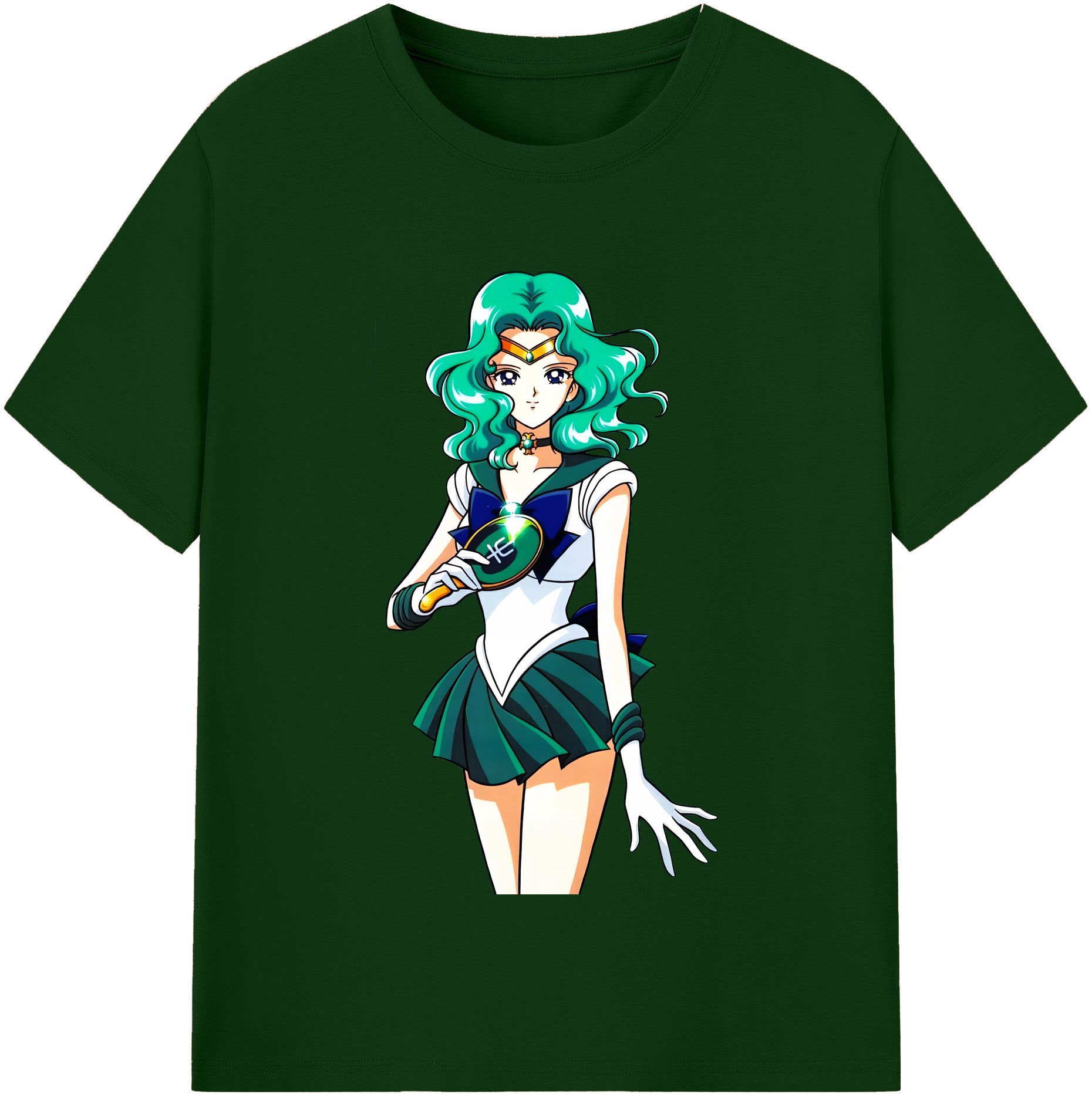 （画像用） 美少女戦士セーラームーン 海王 みちる（かいおう みちる） Sailor Moon Kaiou Michiru 綿100％半袖Tシャツ（フロントプリント）